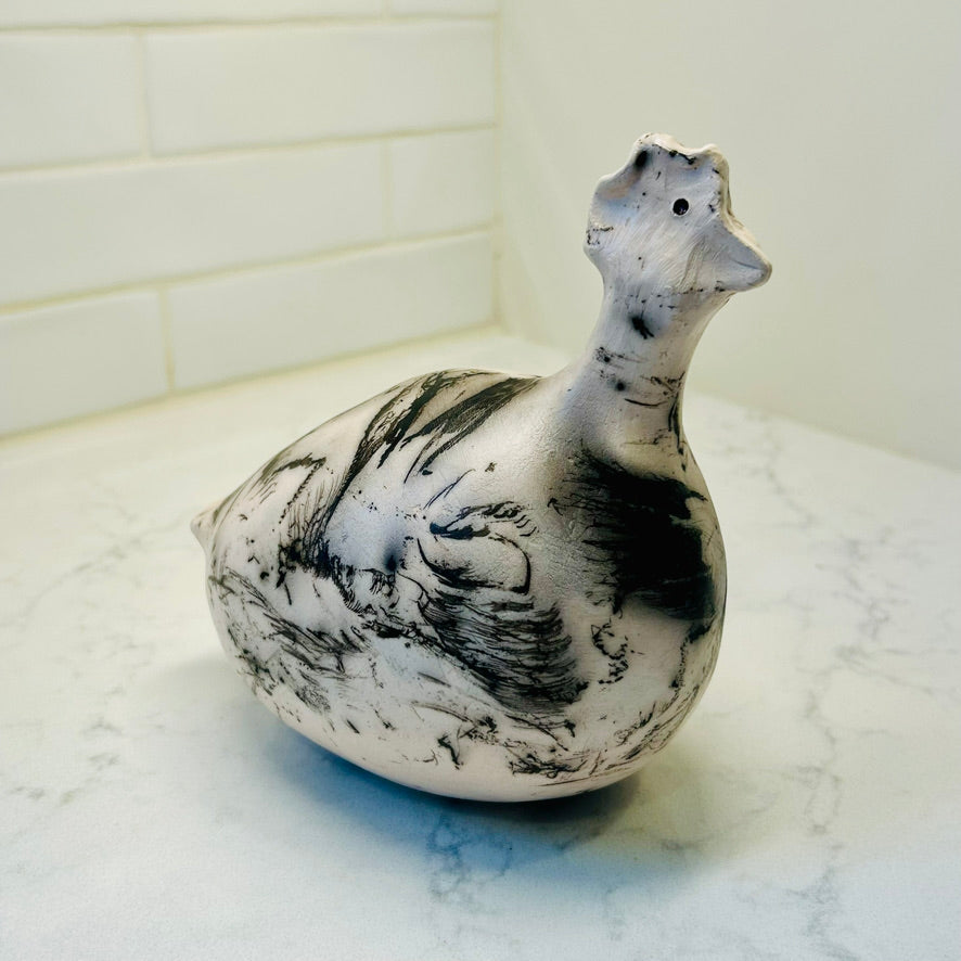 Horse Hair Raku Guinae Hen