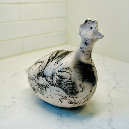 Horse Hair Raku Guinae Hen