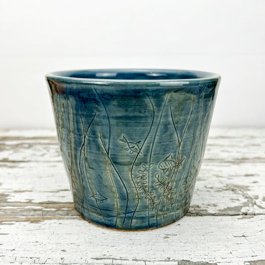 Sgraffito planter/vase